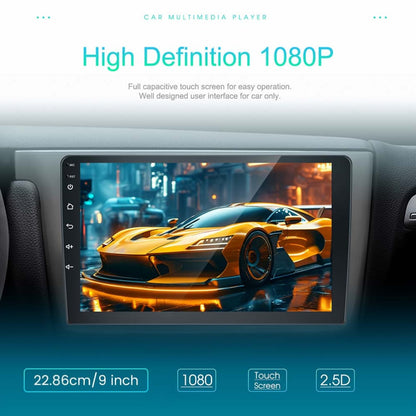 Autoradio – Auto Radio – Car Audio – 2-DIN Autoradio – Android 13 Autoradio – 9 Inch Touchscreen – Draadloze CarPlay & Android Auto – Inclusief AHD Achteruitrijcamera & Microfoon
