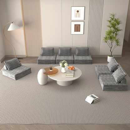 Bankbed – Slaapbank – Bedbank – Modulaire Sofa – Logeerbed – Chenille Bekleding Grijs – Ruimtebesparend Design – Eenvoudige Montage