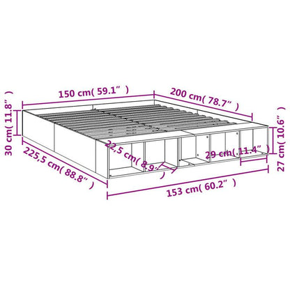 Modern Minimalist White Bed Frame with Under-Bed Storage - Heavy-Duty Hardwood Construction, Easy Assembly, Fits Standard Mattresses - for Small to Large Bedrooms, Bedroom Furniture, Contemporary Design, Durable Wood Construc