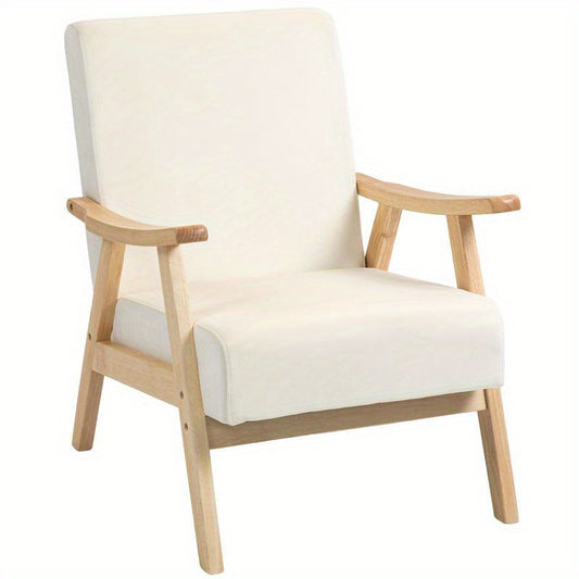 Fauteuil – Accentstoel – Zetel – Leunstoel – Relaxstoel – Massief Houten Frame – Comfortabel Schuimzitting