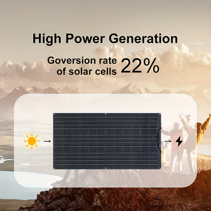 Flexibel Zonnepaneel – Buigbaar Zonnepaneel – Zonnepaneel Kit – Monokristallijn Zonnepaneel – 200W Vermogen – Lichtgewicht & Hoge Efficiëntie