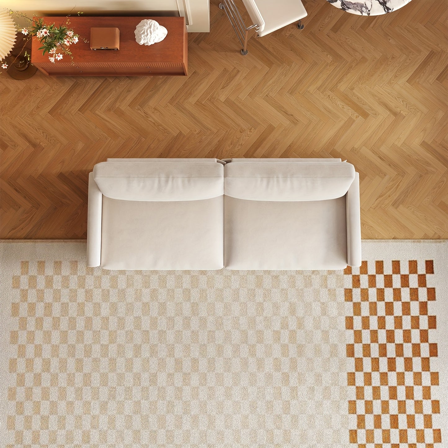 Bank – Tweezitsbank – Sofa – Loveseat – Zithoek – Beige Kleur – Oversized Comfortabele Zitting – Eenvoudige Montage