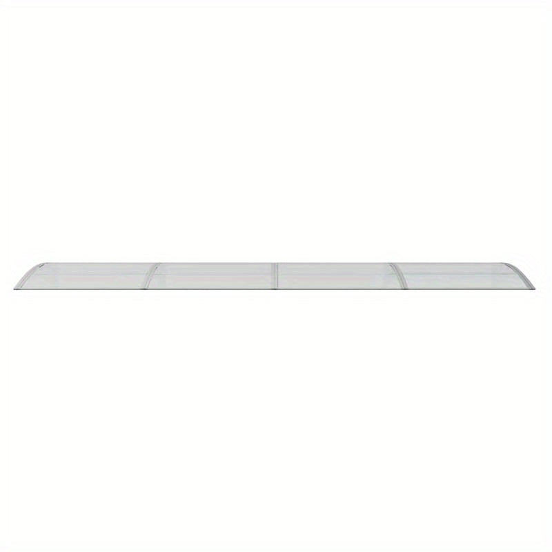 Doorluifel – Overkapping – Zonwering – Regenluifel – Voordeurbescherming – Grijs Transparant – Polycarbonaat – 400 x 75 cm – Weerbestendig & Lichtdoorlatend
