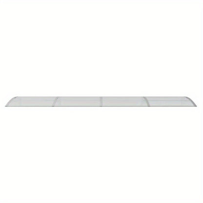 Doorluifel – Overkapping – Zonwering – Regenluifel – Voordeurbescherming – Grijs Transparant – Polycarbonaat – 400 x 75 cm – Weerbestendig & Lichtdoorlatend