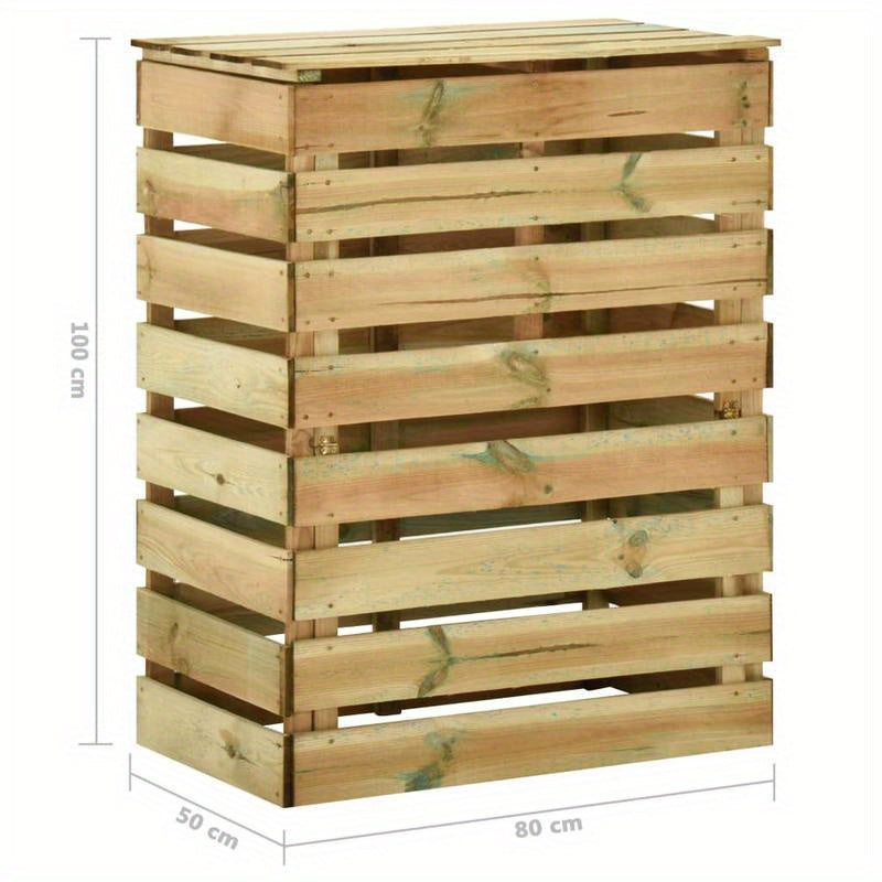 Compostbak – Compostvat – Composter – Compostemmer – Wormenbak – Geïmpregneerd Grenenhout – 80x50x100 cm – Weerbestendig & Stevig