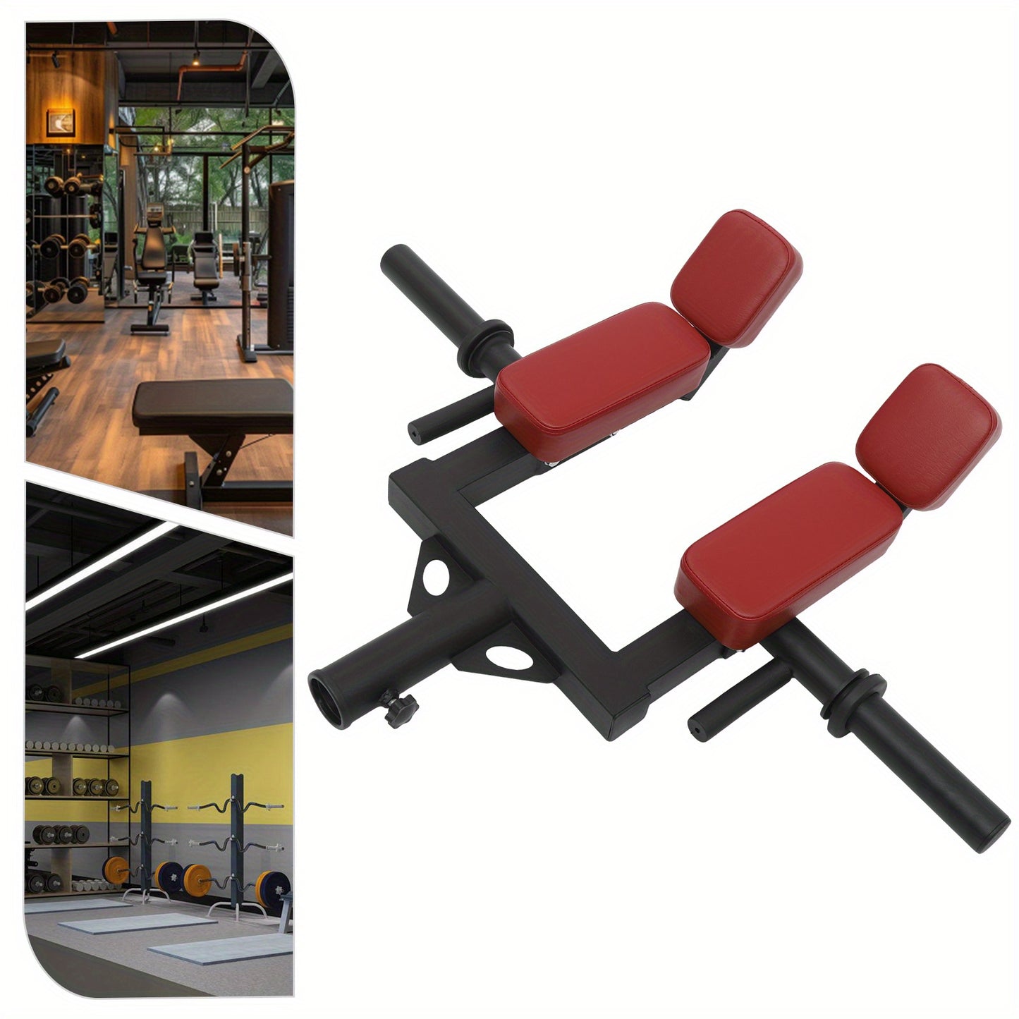 Landmine Attachment – Squat Attachment – Shoulder Press Accessoire – Barbell Landmine – Schoudersteun – Duurzaam Staal – Comfortabele Padding – Rood Zwart