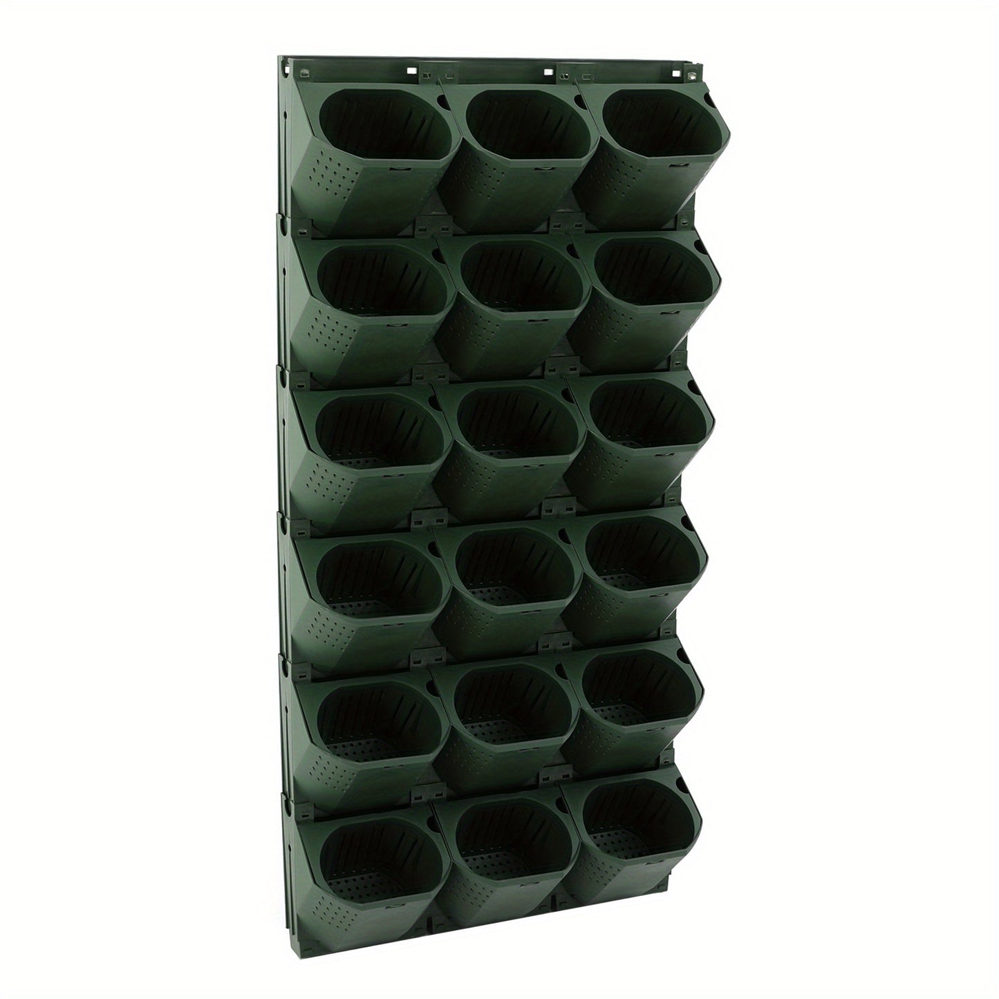 36-Pot Wall-Mounted Planter with 36 Individual Pots - Heavy-Duty PP Plastic /Outdoor Vertical System Suitable for Balcony,, - Contemporary Modern Plant Holder