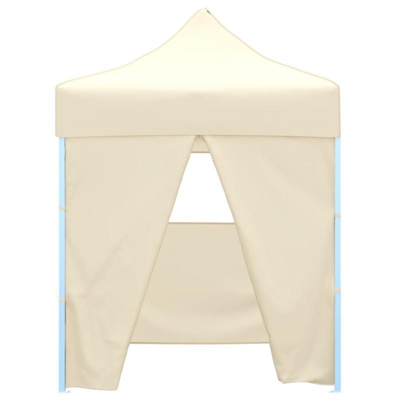Spacious 2x2m Cream Party Tent with 4 Foldable Side Walls - Durable Fabric & Metal Frame, Ideal for Weddings, Birthdays, Camping & Outdoor Celebrations, Tents for Outside Party