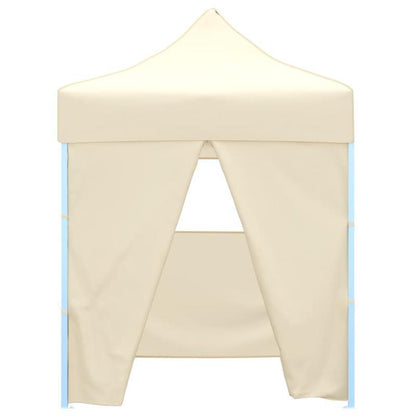 Spacious 2x2m Cream Party Tent with 4 Foldable Side Walls - Durable Fabric & Metal Frame, Ideal for Weddings, Birthdays, Camping & Outdoor Celebrations, Tents for Outside Party