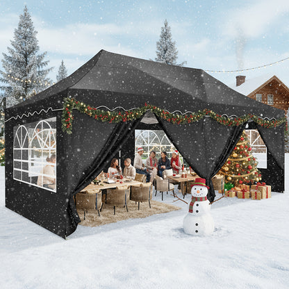 Partytent 3x6m – Pop-Up Tent – Canopy Tent – Tuinkamer – Vouwtent – Afneembare Zijwanden – Verstelbare Hoogte – UV-bestendig Oxford Polyester – Lichtgewicht Aluminium Frame