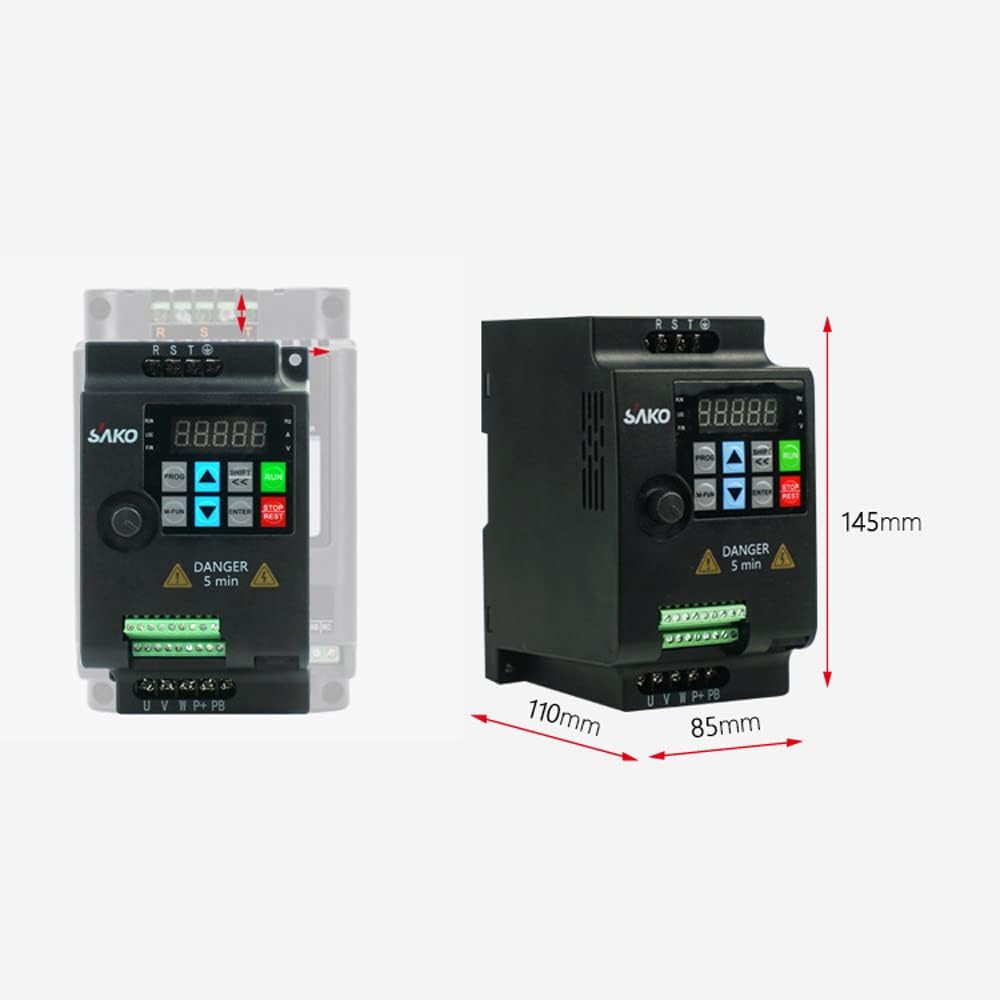 omvormer, VFD-converter, 3-fasen-omvormer, 380 V 2,2 kW motordriver, gebruikt voor de toerentalregeling van de spindelmotor