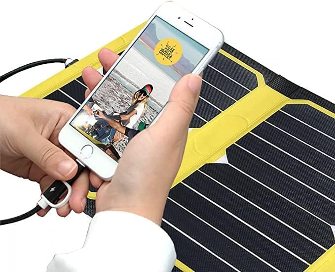 SUNMOOVE 16 W SOLAR BROTHER zonne-oplader, opvouwbaar, zonnepaneel, USB-poort 3,2 A, USB-kabel inbegrepen