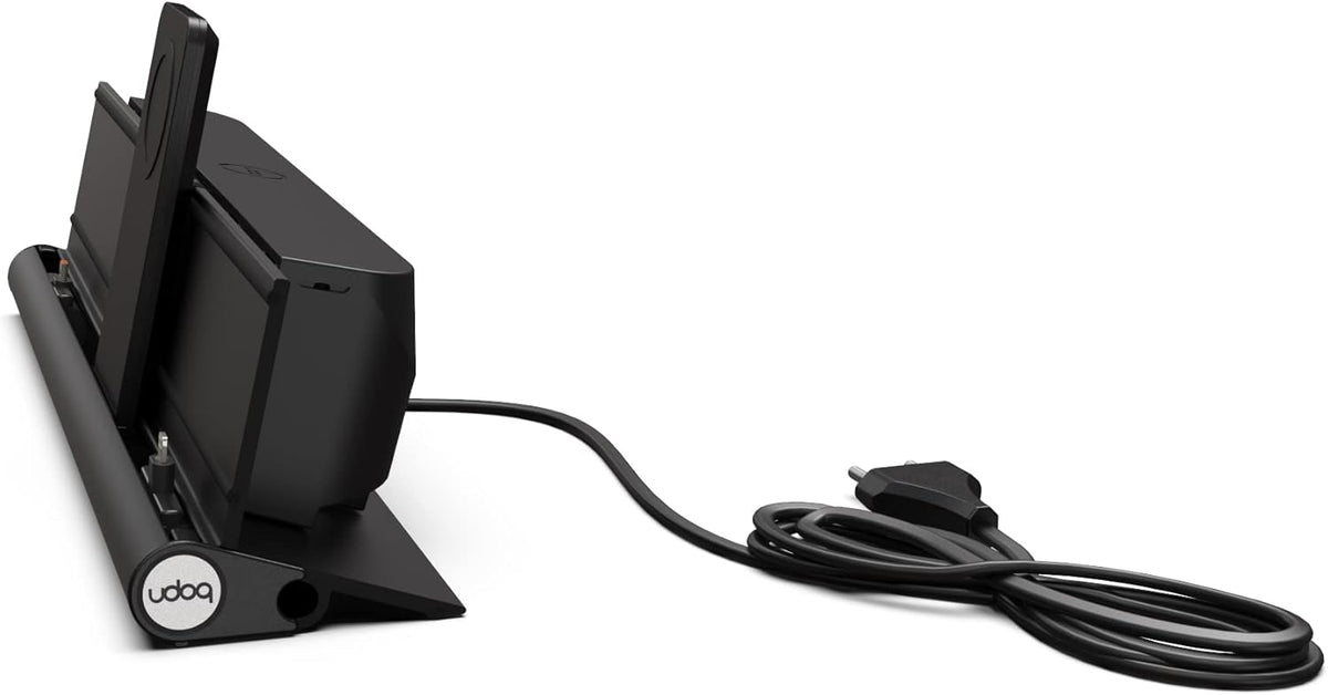 Laadstation voor iPhone tablet en AirPods, udoq 400, aluminium, zwart, MagSafe en PD-oplader