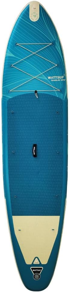 Wattsup - Sup Stand Up Paddle Opblaasbare Marlin 12'5-378x89x15cm Dropstitch - Compleet Pakket: peddel leash pomp draagtas - Tot 185kg -Blauw