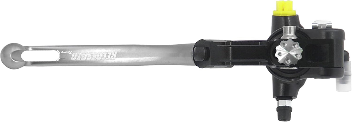 Gesmede koppelingspomp 19 x 20 met zwarte geanodiseerde pompbehuizing, lange hendel zilver (knop + hendel) voor BMW HP4 van 2013 tot 2014, DC 1000