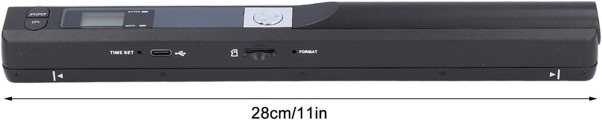 Draagbare Scanner, Handscanner voor A4-documenten/foto/foto's/bon, 900DPI Mobiele Handscanner in Kleur, PDF/JPG-formaat, USB 2.0, Wanddocumentscanner, 8,27 Inch (BLACK)