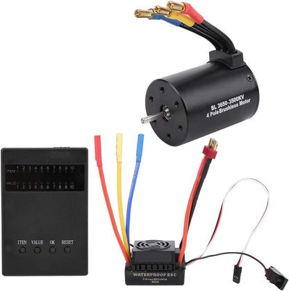 RC Motor – Brushless Motor – RC Auto Motor – RC Voertuigmotor – ESC Combo Set – 4-polige 3500KV Motor – CNC Aluminium Radiator