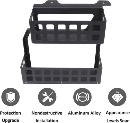 Car Trunk Opbergmand Organizer & Side Cargo Rack Organizer Modulair Compatibel met Defender 110 2020-2024 Auto Achterdeur Opvouwbare Tafel Achterklep Tafel (Opbergmand Organizer-A)