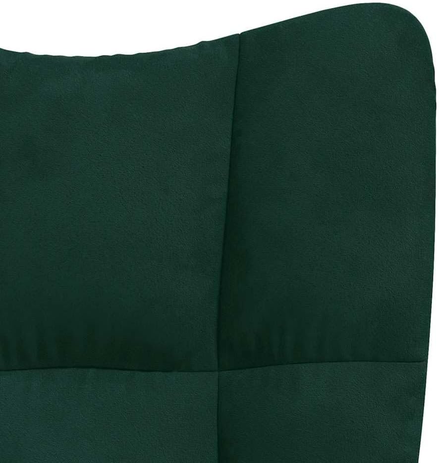 Relaxstoel Donkergroen – Fauteuil – Tv-Stoel – Leunstoel – Ligstoel – Verstelbare Zithoogte – 360° Draaibaar Met Wieltjes
