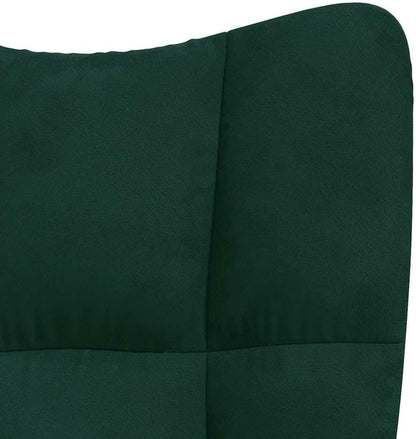 Relaxstoel Donkergroen – Fauteuil – Tv-Stoel – Leunstoel – Ligstoel – Verstelbare Zithoogte – 360° Draaibaar Met Wieltjes