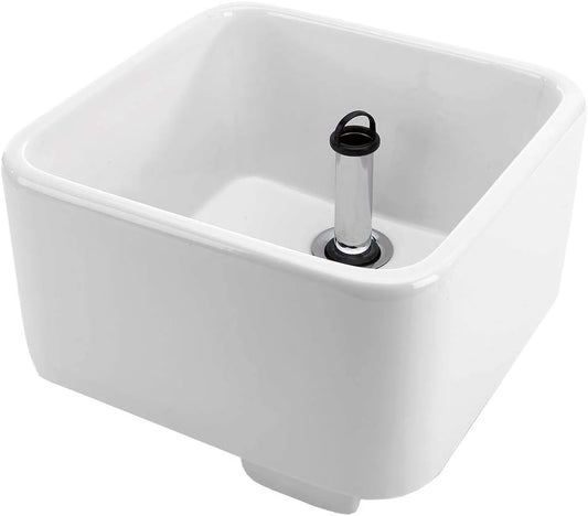 eliga Voetenbekken van sanitair wit, hoekig