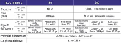 Sicce Shark Skimmer 300 Schuimers voor zeewateraquaria tot 300 liter