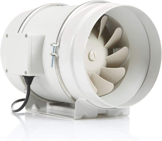 Inline Afzuigventilator – Kanaalventilator – Buisventilator – Inline Ventilator – 200 Mm / 8 Inch – 2 Snelheden – IP44