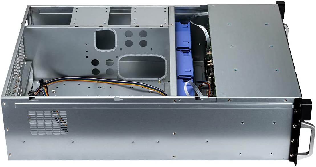 UNYKAch HSW6424 ATX 19" 4U Hot Swap Rackbehuizing (HSW6424 ATX), 24 sleuven, voor 3,5 of 2,5 inch schijven, 3 x 120 mm ventilatoren, 2 x USB 2.0