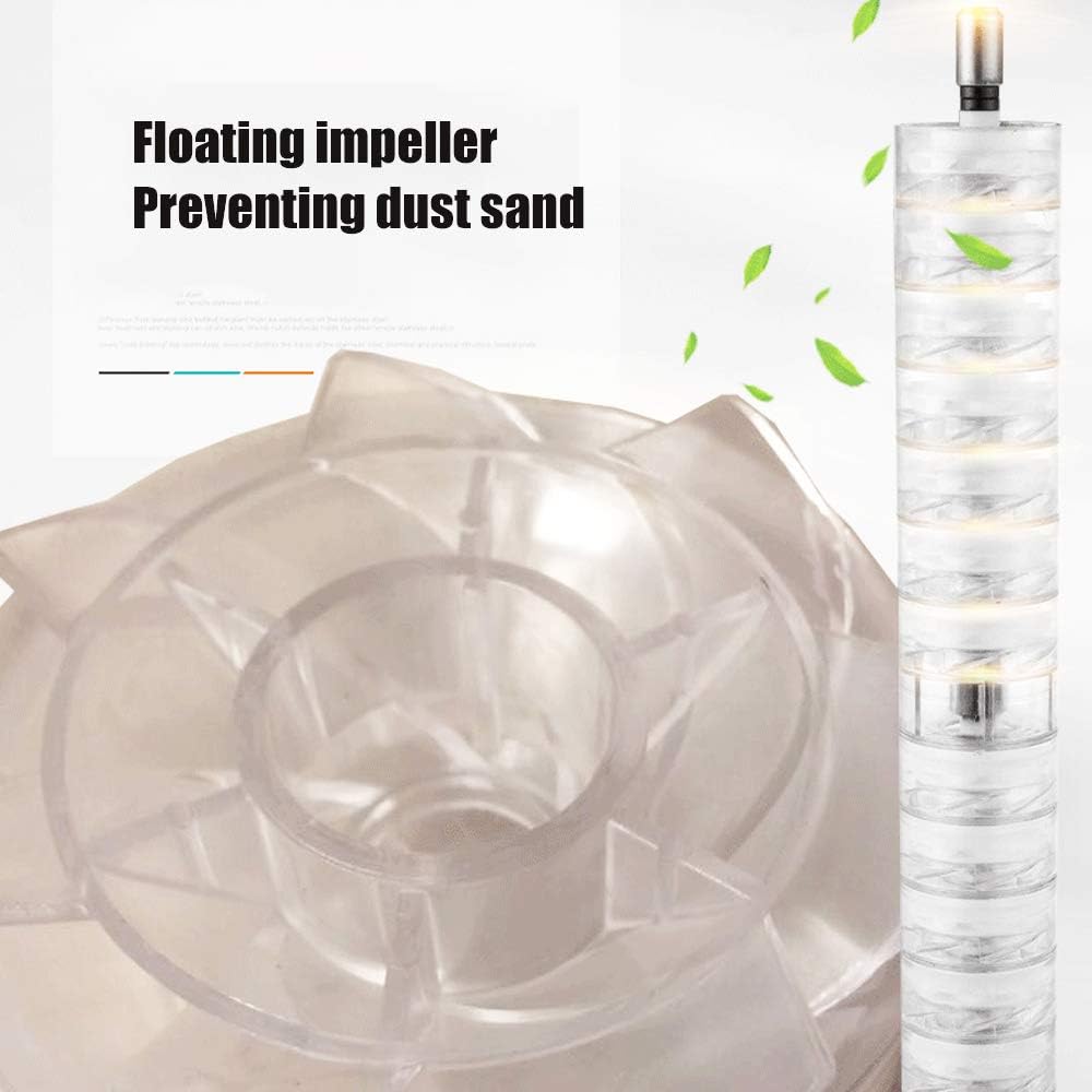 Roestvrijstalen Diepbronpomp – Dompelpomp – Tuinpomp – Fonteinpomp – Waterpomp – Compact 7,5 cm Diameter – Krachtige 550 W Motor