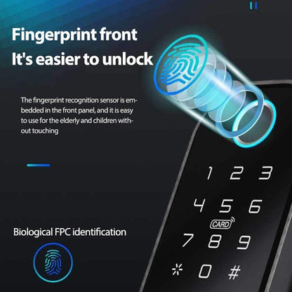 Wolf Guard waterdicht slim slot, wifi-slot 5-in-1 wachtwoord, voor vingerafdrukherkenning, app, ondersteuning Alexa en Google Assistant voor deurbeveiliging