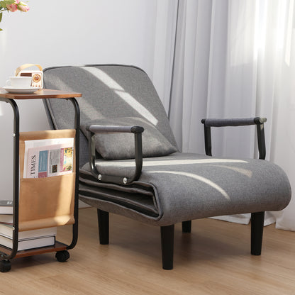 Slaapbank – Sofa Bed – Sofabed – Bedbank – Bedbankje – 3-in-1 Opvouwbaar – Memory Foam – Compact 68x25,5 cm – Grijs