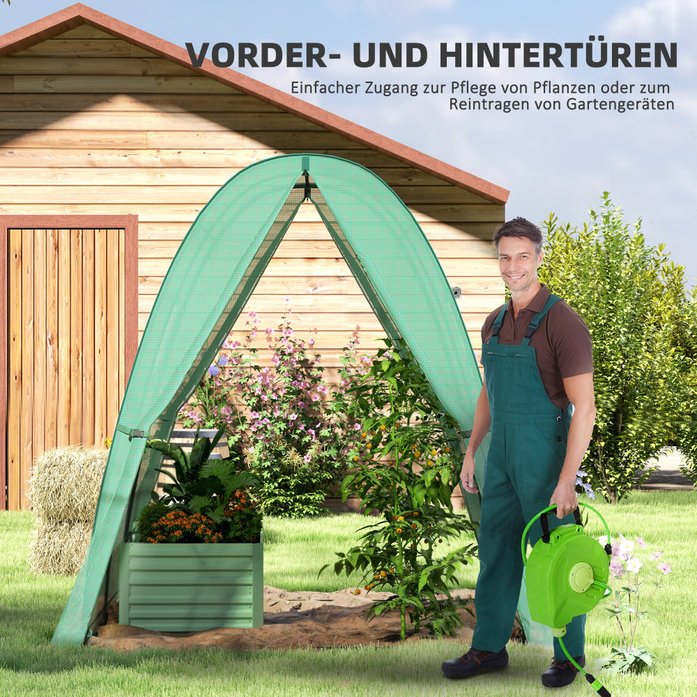 greenhouse with roller door, 2 windows, winterproof steel foil greenhouse, greenhouse for balcony, garden, tomato greenhouse 180 x 180 x 200cm, tomato greenhouse for tomatoes, vegetables, flowers, greens,  Flower Greenhouse,