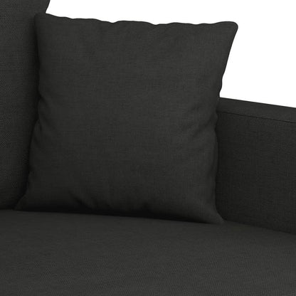 2-Zits Bank – Tweezitsbank – Compacte Sofa – Kleine Bank – Zitbank Zwart – Duurzame Bekleding – Comfortabele Kussens – 140 cm Breed – Ruimtebesparend Design
