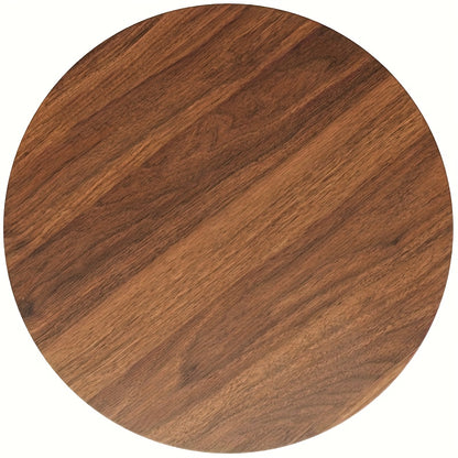 Ronde Eettafel – Ronde Keukentafel – Salontafel – Tafeltje – Eetkamertafel – Lichtbruin Bamboe – Zwarte Metalen Poten – Compact 80 cm – Duurzaam & Stijlvol