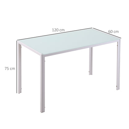 Eettafel – Tafel – Keukentafel – Eetkamertafel – Witte Tafel – Modern Design – Groot Formaat 120x60 cm