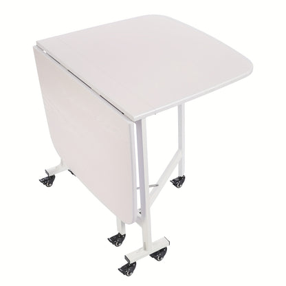 Opvouwbare Tafel – Klaptafel – Opbergtafel – Serveertafel – Verrijdbare Tafel – Wit – 120x80x75 cm – Stevig Stalen Frame