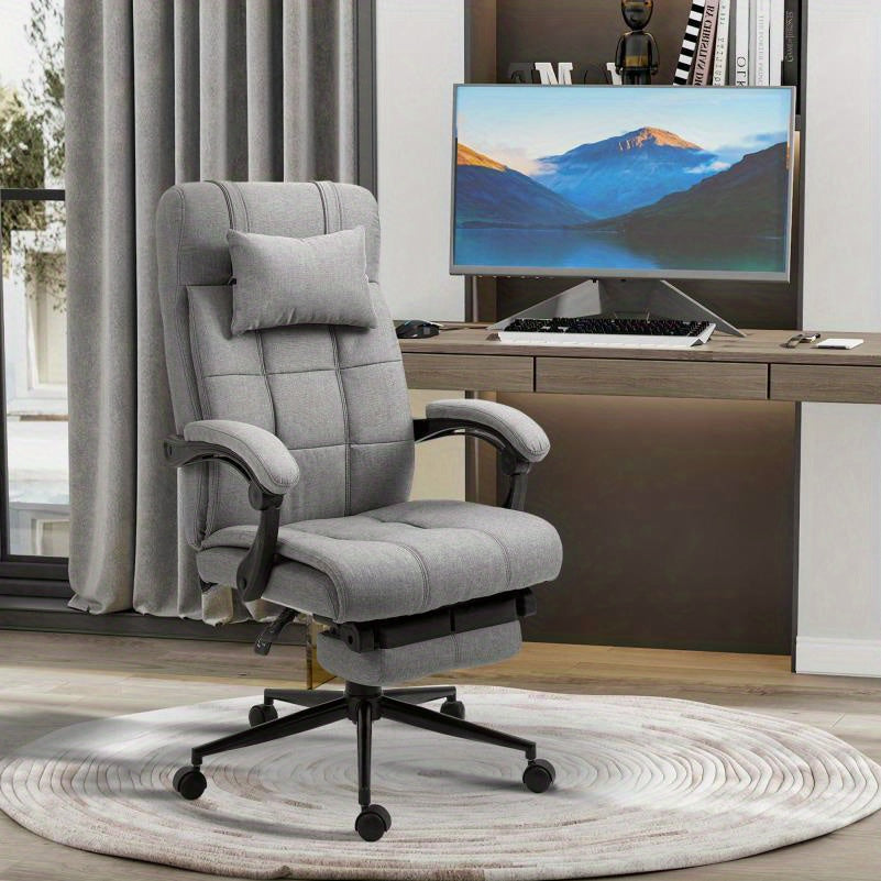 Bureaustoel – Ergonomische Stoel – Office Chair – Draaistoel – Bureaustoelen – Verstelbare Rugleuning – Aluminium Frame – Max. 120 kg Belastbaar – Polyester Kussen