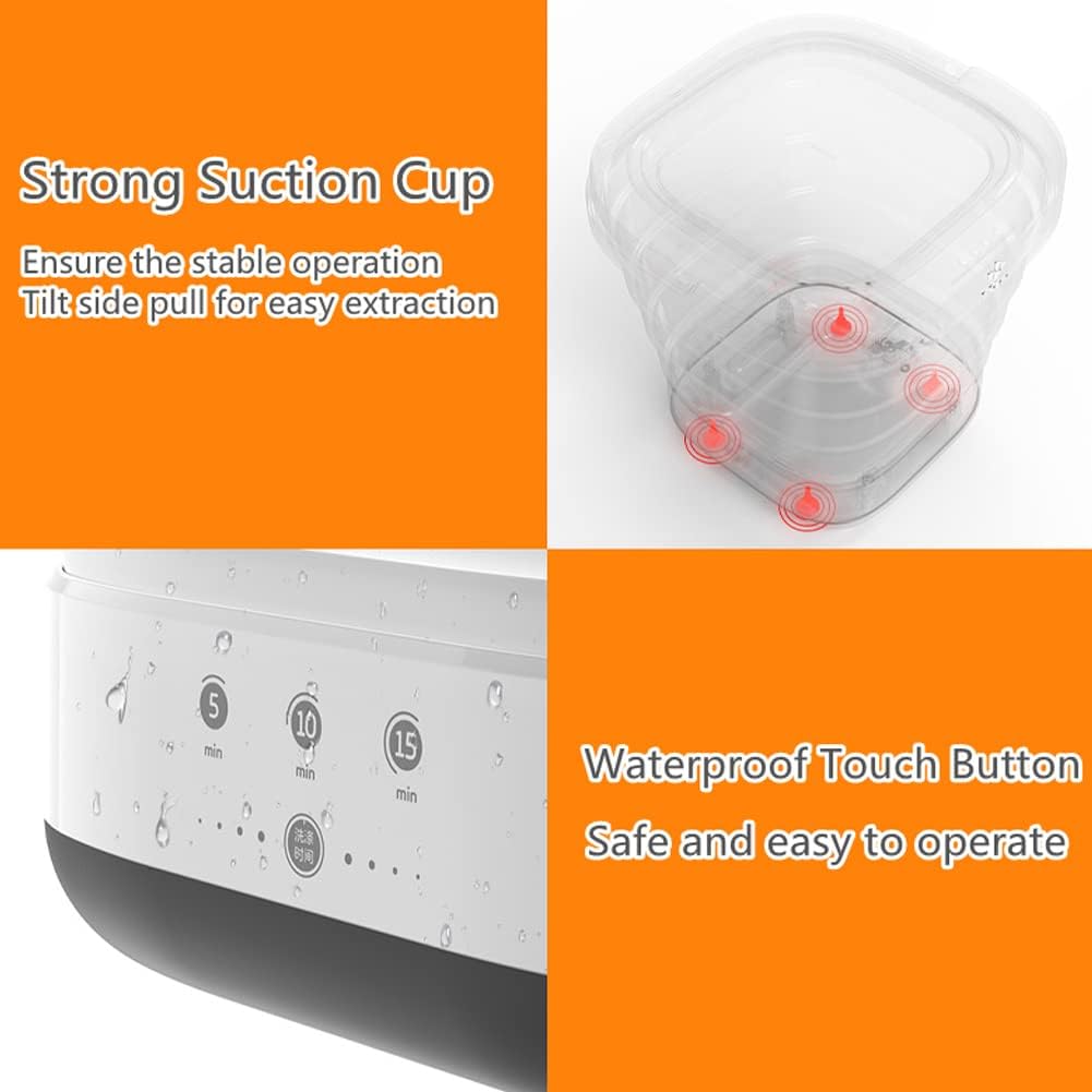 Miniwasmachine – Kleine Wasmachine – Draagbare Wasmachine – Camping Wasmachine – Opvouwbare Miniwasmachine – Compact 10 cm Hoog – Energiezuinig 21W