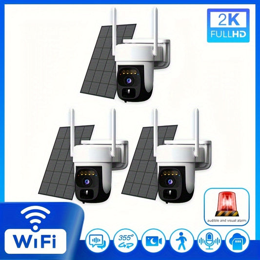 Draadloze Beveiligingscamera – Buitencamera – Wifi Camera – Veiligheidscamera – 360° Draaibaar – 3MP Beeld – Kleurennachtzicht