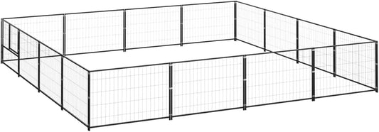 Small Animal Hutch, Free Running House, Chicken Coop, Free Running House, Bird House, Black 16 m² Steel - QUORE