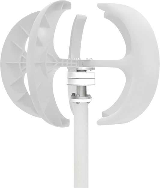 Verticale As Windturbine – Eolische Generator – Windmolen – Windenergie Generator – 5 Bladen – 600W Vermogen – IP67 Waterdichte Controller