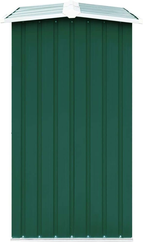 Tidyard Garden shed for wood, galvanised, green, 172 x 91 x 154 cm - QUORE