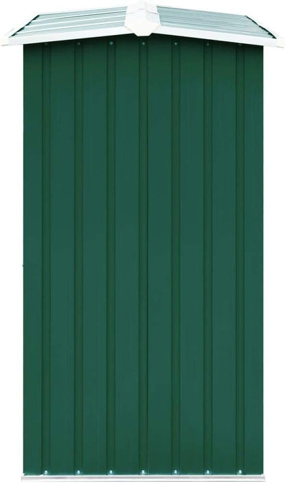 Tidyard Garden shed for wood, galvanised, green, 172 x 91 x 154 cm - QUORE