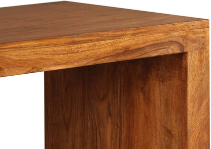 vidaXL Wooden Wall Table with Sheesham Finish Wall Tables Table Tables Furniture