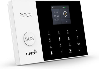 XNY 4G en WiFi draadloos alarmsysteem voor thuis, 16-delige set DIY inbraakalarmsysteem voor huisbeveiliging met app-bediening, deur-raamsensor, bewegingsdetector, werkt met Google Assistant en Alexa