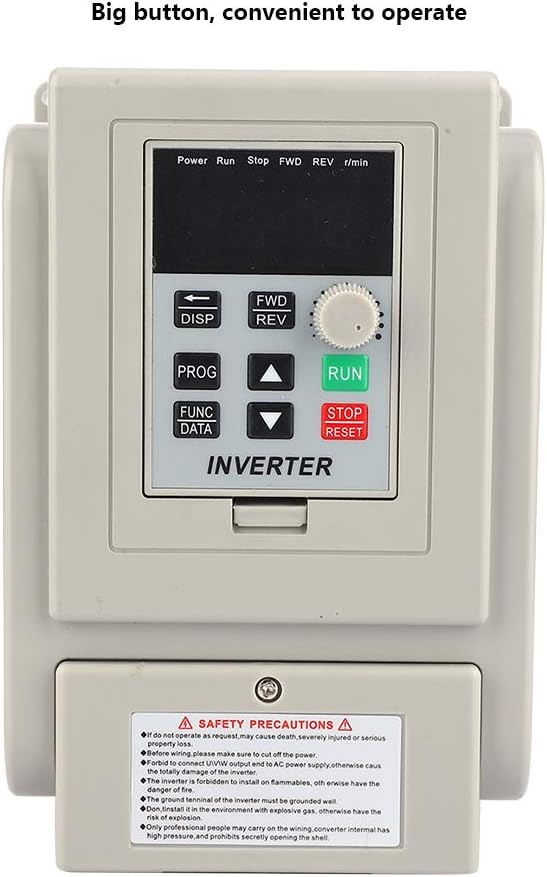 Eenfase-omvormer, PWM 220V AC Variabele frequentieregelaar VFD-snelheidsregelaar 1-fase ingang 1-fase uitgang 2,2 kW