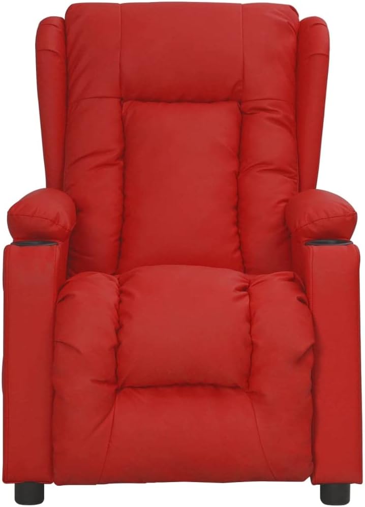 Relaxfauteuil – Relaxstoel – Elektrische Stoel – TV-Stoel – Ligstoel – Kunstleer – Elektrische Ligfunctie – Wijnrood