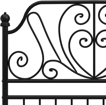 vidaXL Bedframe metaal zwart 90x200 cm
