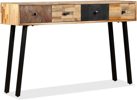vidaXL Recycled Teak Wall Table Solid Table Tables Console Table