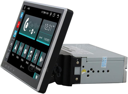 Universeel autoradio 1DIN Android GPS Bluetooth WiFi Dab USB Full HD Touchscreen Display 10.1" Easyconnect Processor 8core Stembediening
